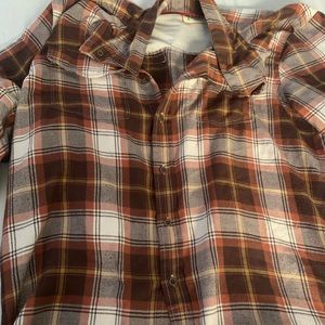 brown cozy flannel, perfect for fall weather